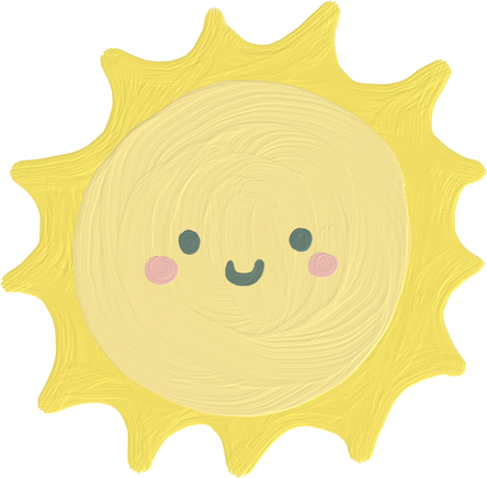 Handdrawn Painterly Cute Objects Sun